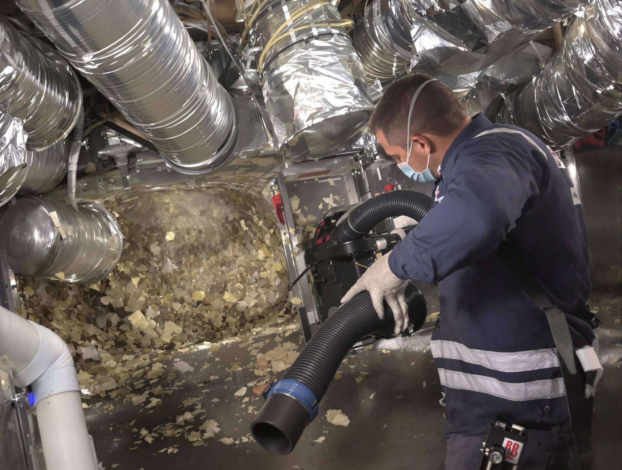 Glenshaw Air Duct Cleaning specialist operating negative pressure cleaning equipment for thorough duct maintenance in Glenshaw