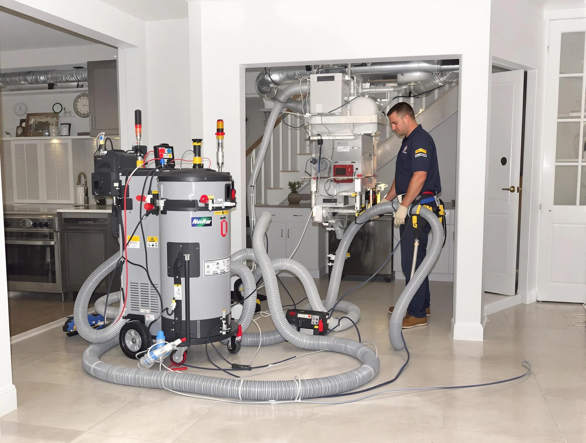 Glenshaw Air Duct Cleaning technician operating negative pressure cleaning equipment for thorough duct maintenance in Glenshaw