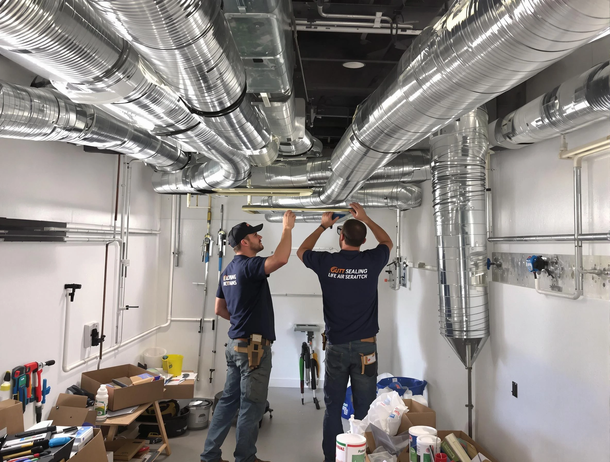 Glenshaw Air Duct Cleaning technician applying professional duct sealing solutions in Glenshaw